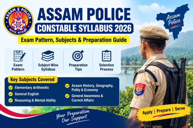 Assam Police Constable Syllabus 2026