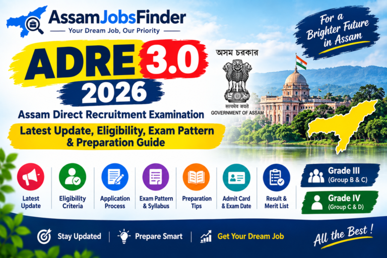 ADRE 3.0 2026 Assam Direct Recruitment latest update, eligibility, exam pattern and preparation guide